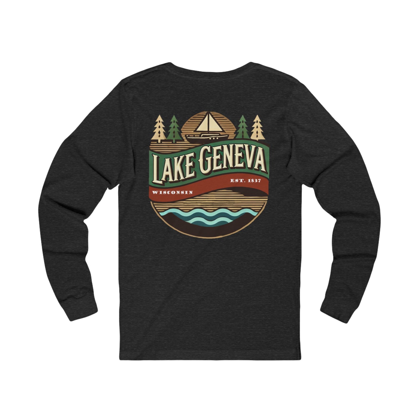 Retro Lake Geneva Unisex Jersey Long Sleeve Tee