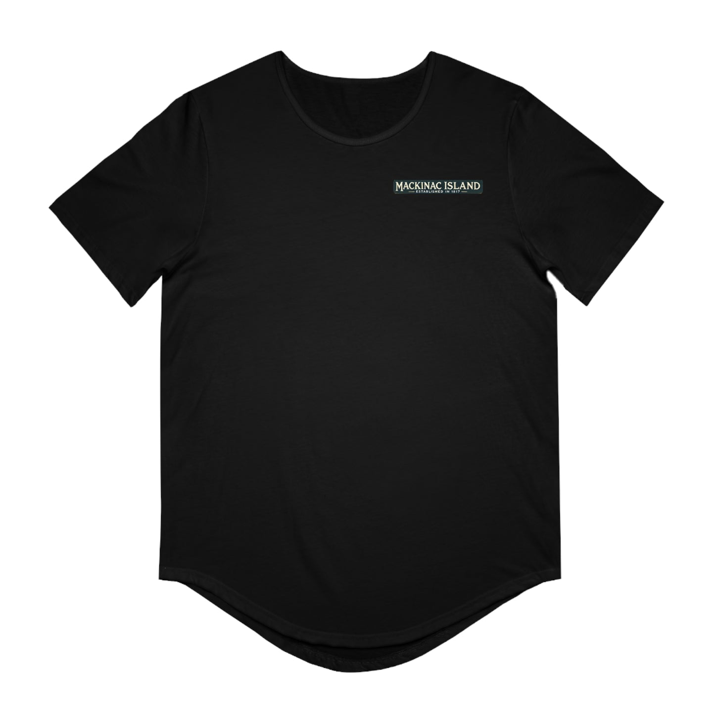 Vintage Mackinac Island Men's Jersey Curved Hem Tee