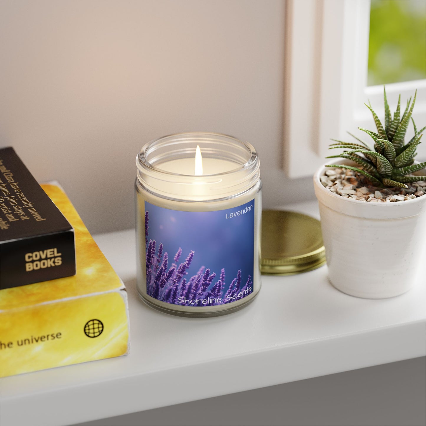Lavender Scented Coconut Apricot Wax Candle