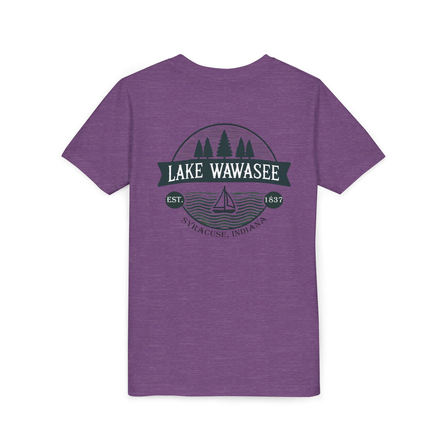 Vintage Lake Wawasee Unisex Youth Short Sleeve Tee