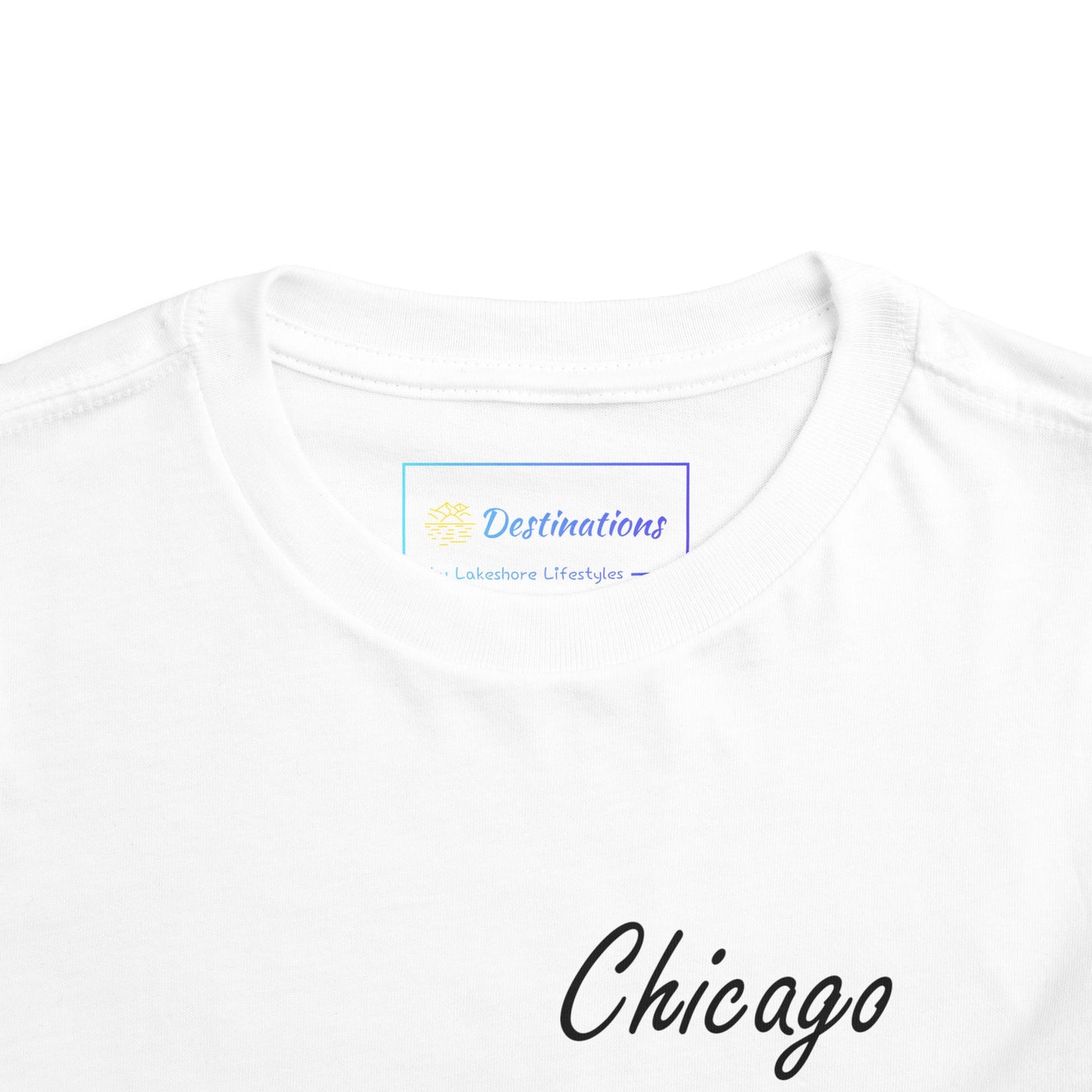 Elegant Chicago Skyline Unisex Toddler Short Sleeve Tee