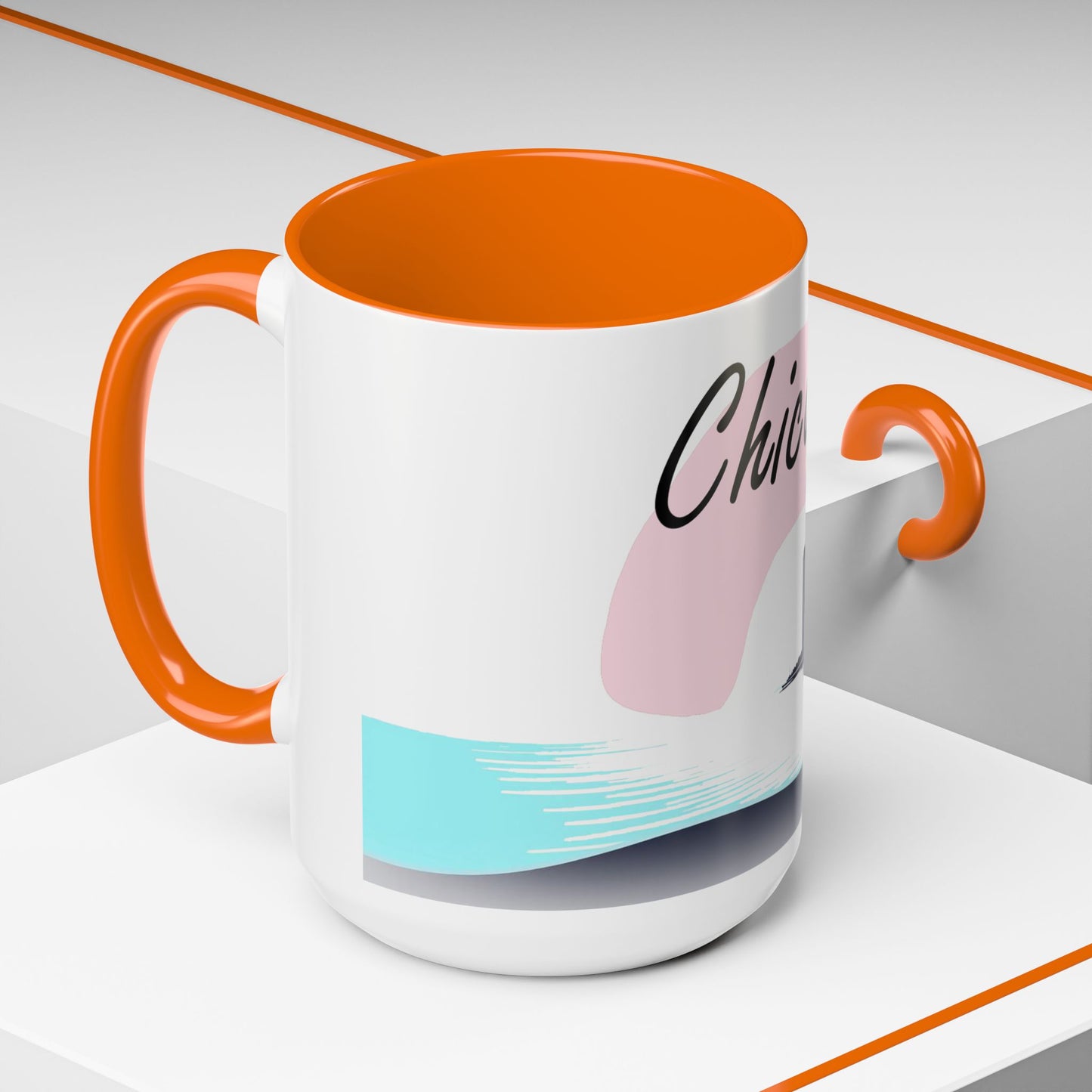 Elegant Chicago Skyline Accent Coffee Mug