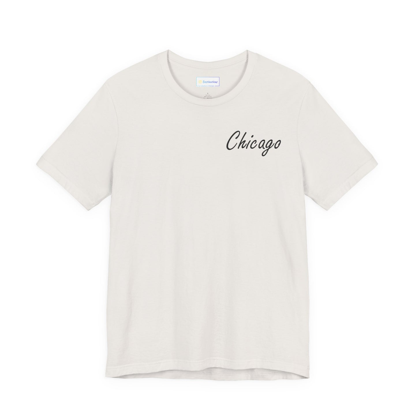 Elegant Chicago Skyline Unisex Jersey Short Sleeve Tee