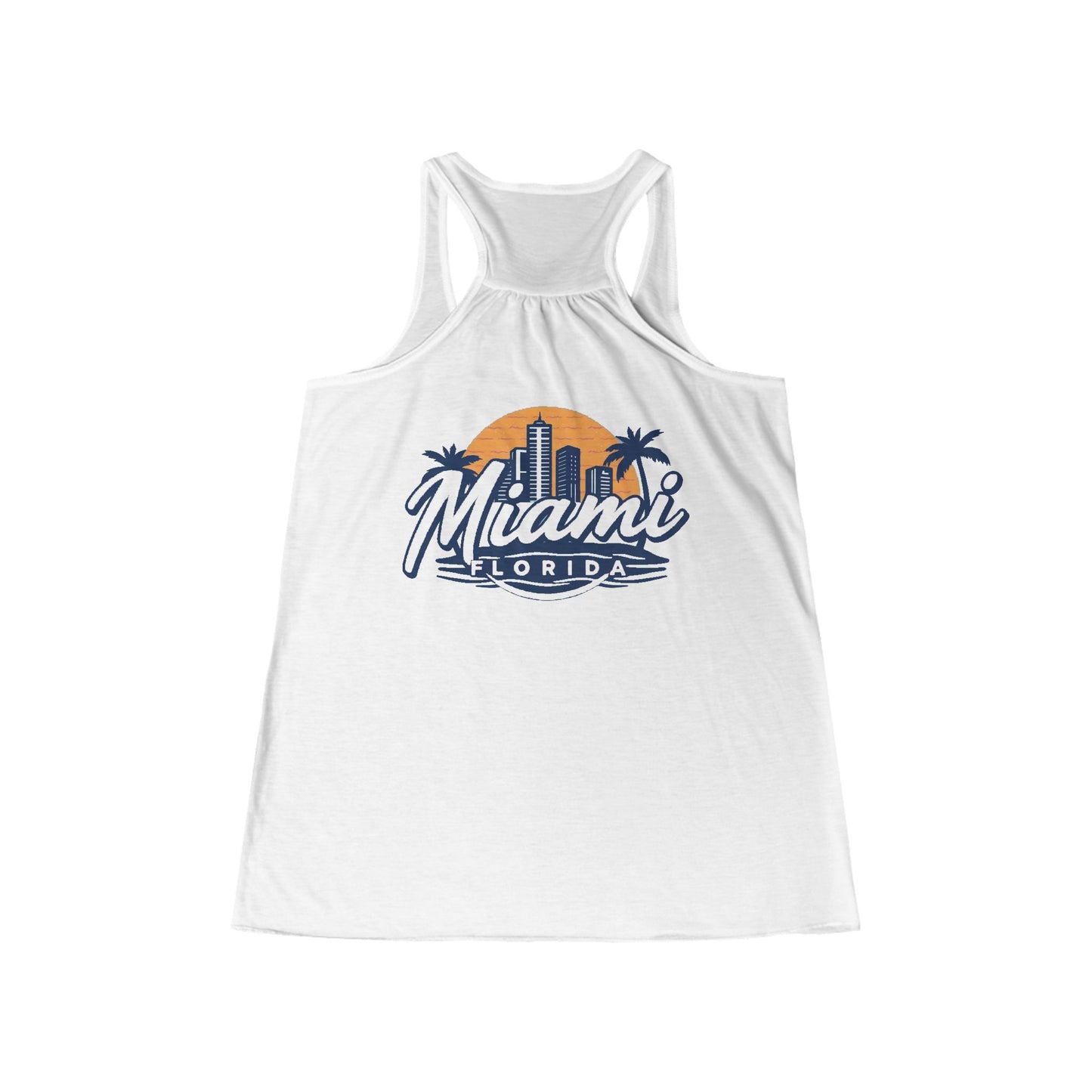 Retro Miami Women's Flowy Racerback Tank