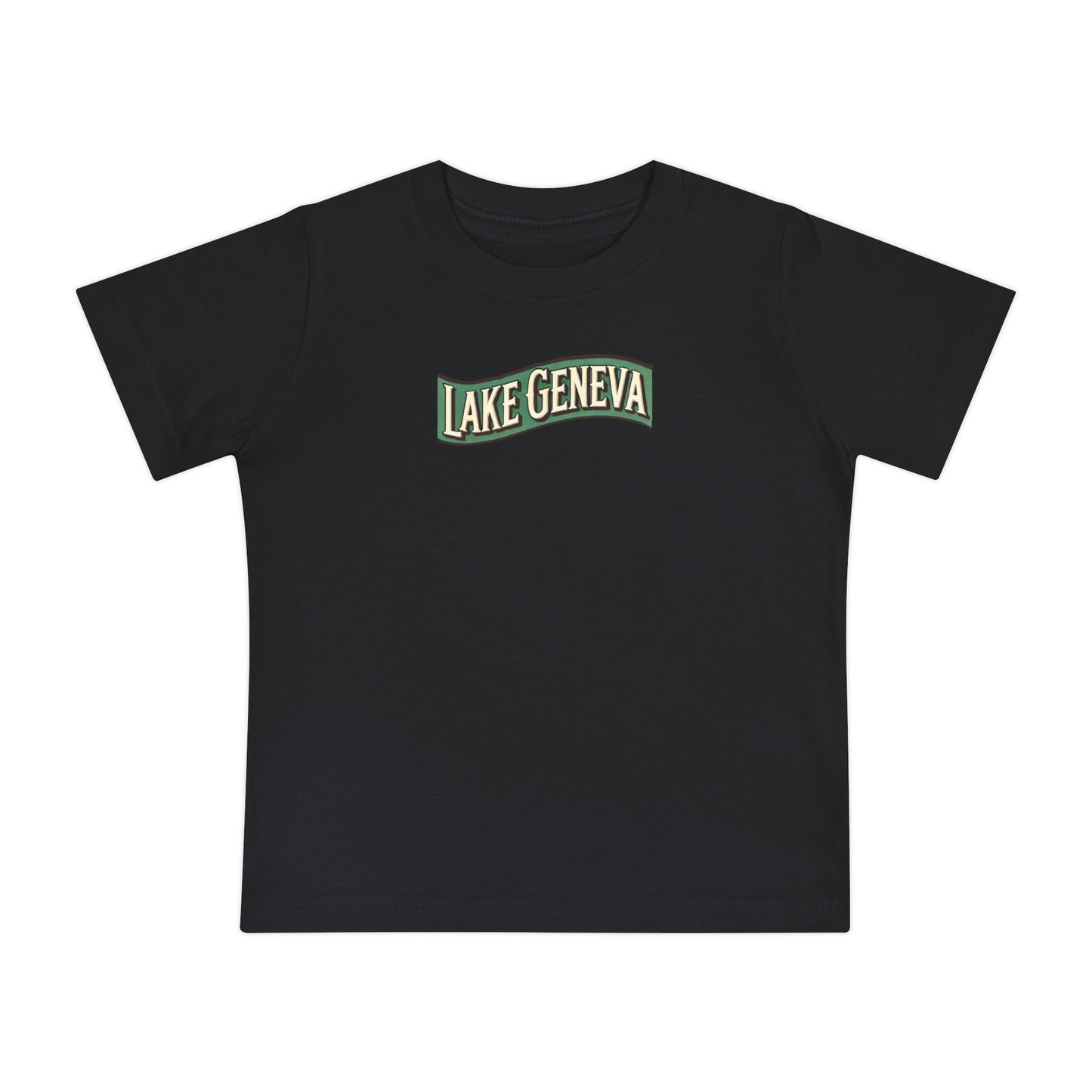 Retro Lake Geneva Unisex Baby Short Sleeve T-Shirt