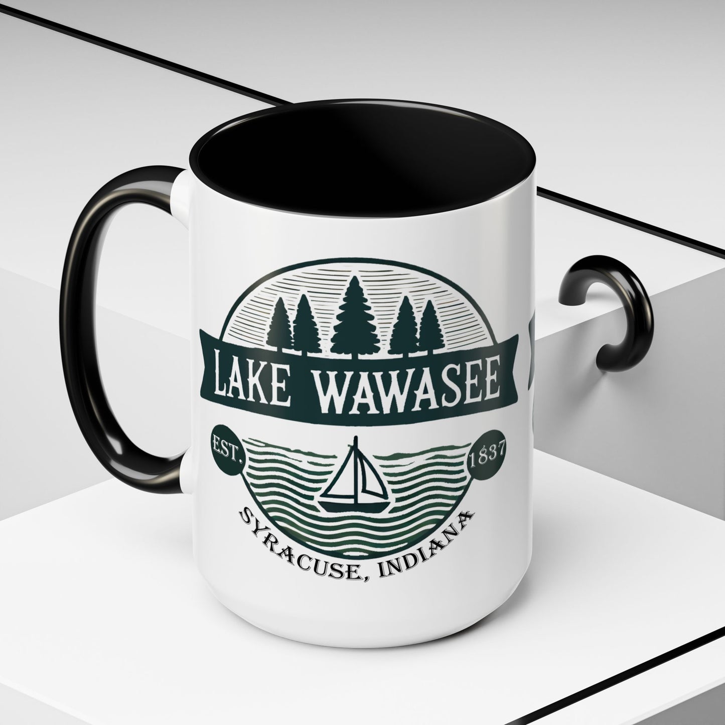 Vintage Lake Wawasee Accent Coffee Mug