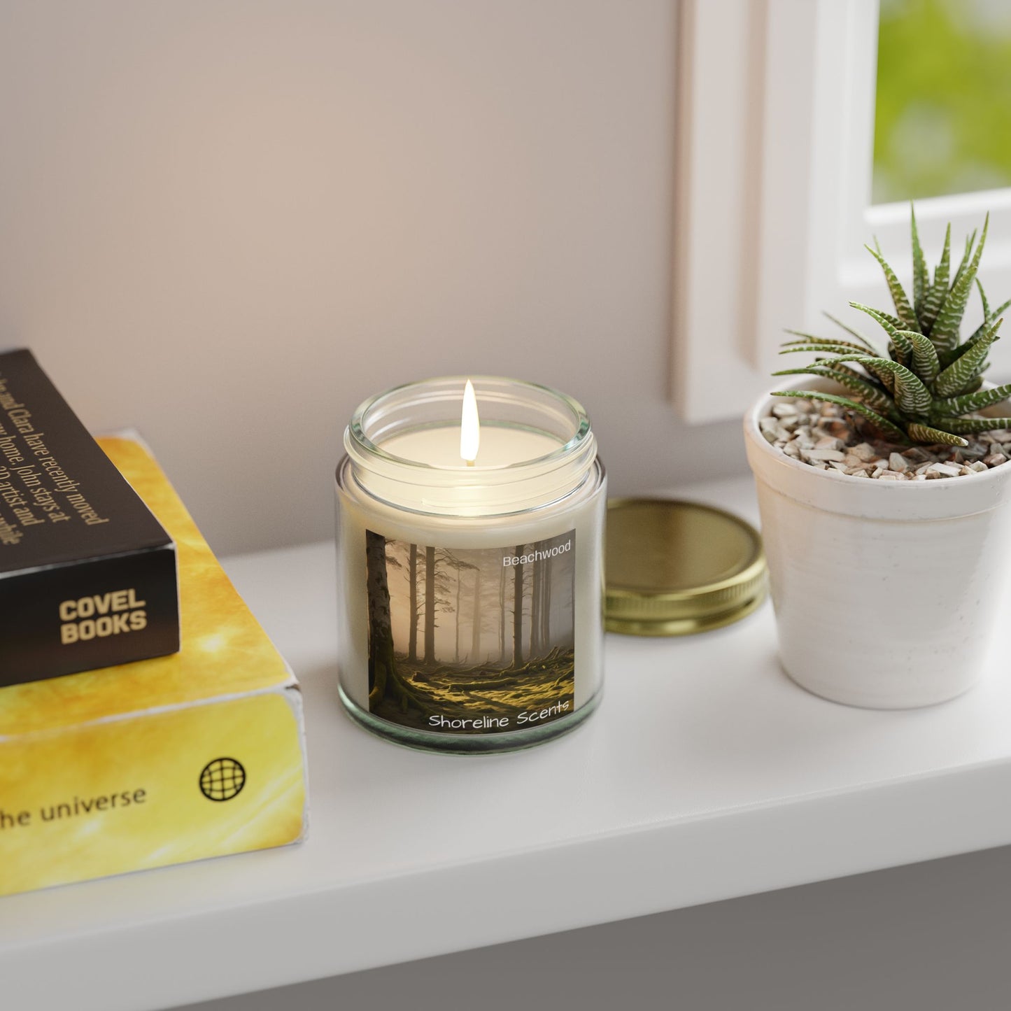 Beachwood Scented Coconut Apricot Wax Candle