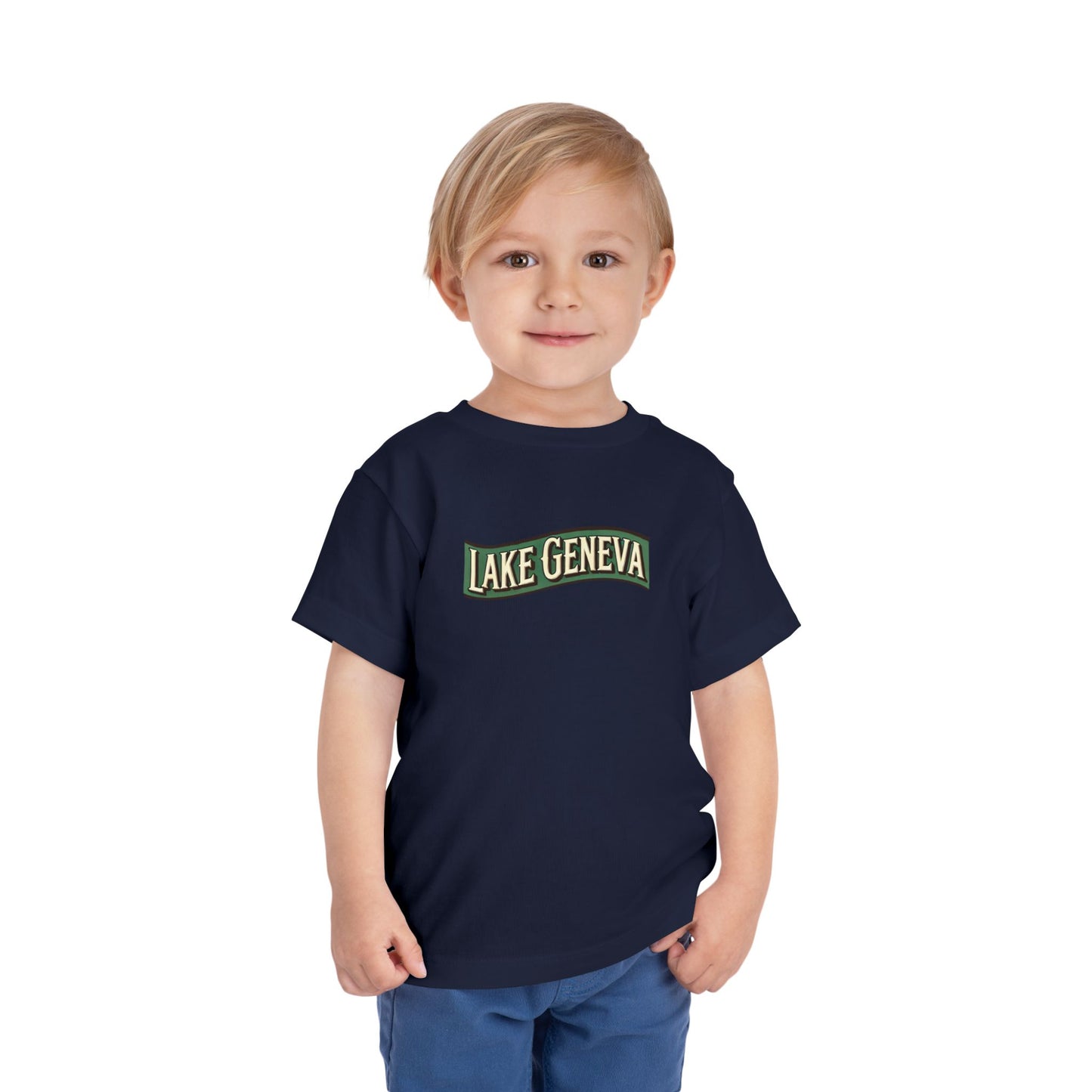 Retro Lake Geneva Unisex Toddler Short Sleeve Tee