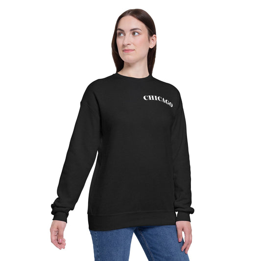 Mystery Noir Chicago Skyline Sunset Unisex Drop Shoulder Sweatshirt