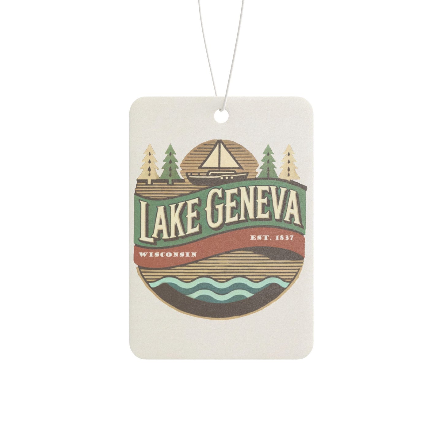 Retro Lake Geneva Car Air Freshener