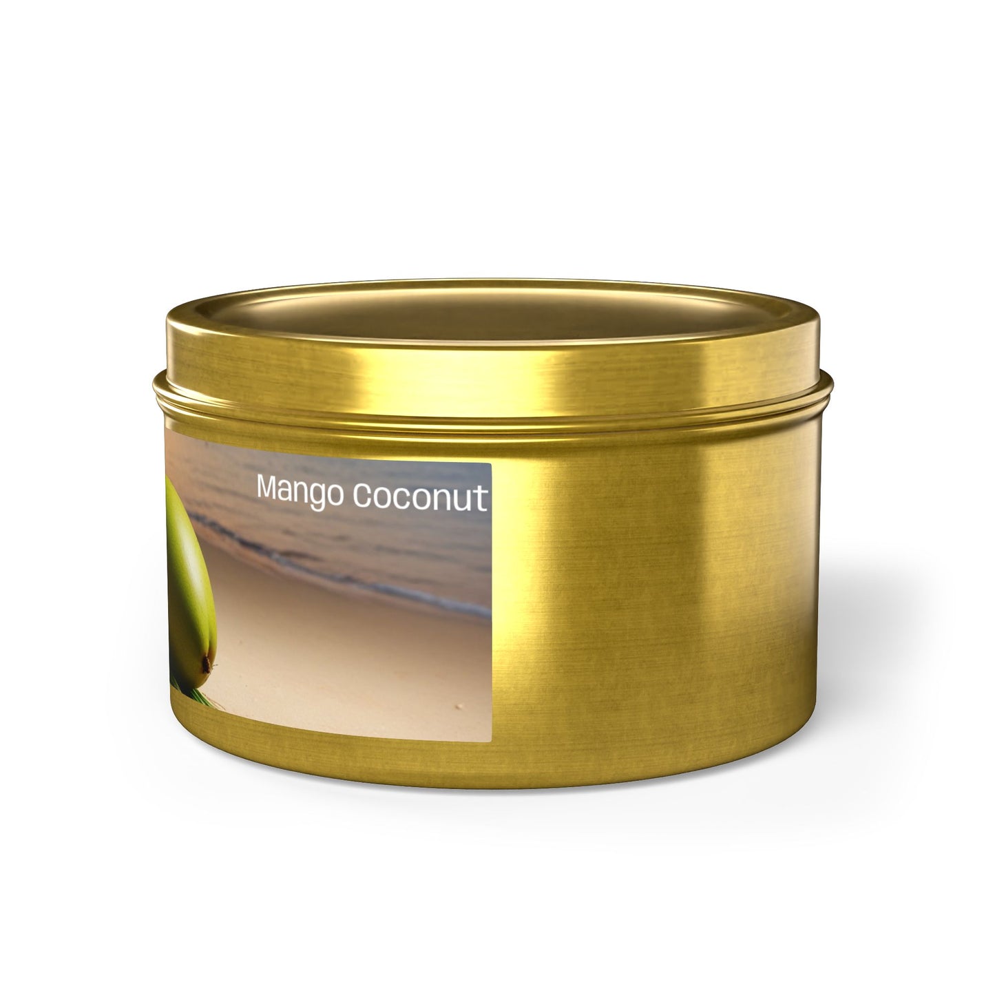 Mango + Coconut Scented Rustic Tin Candle