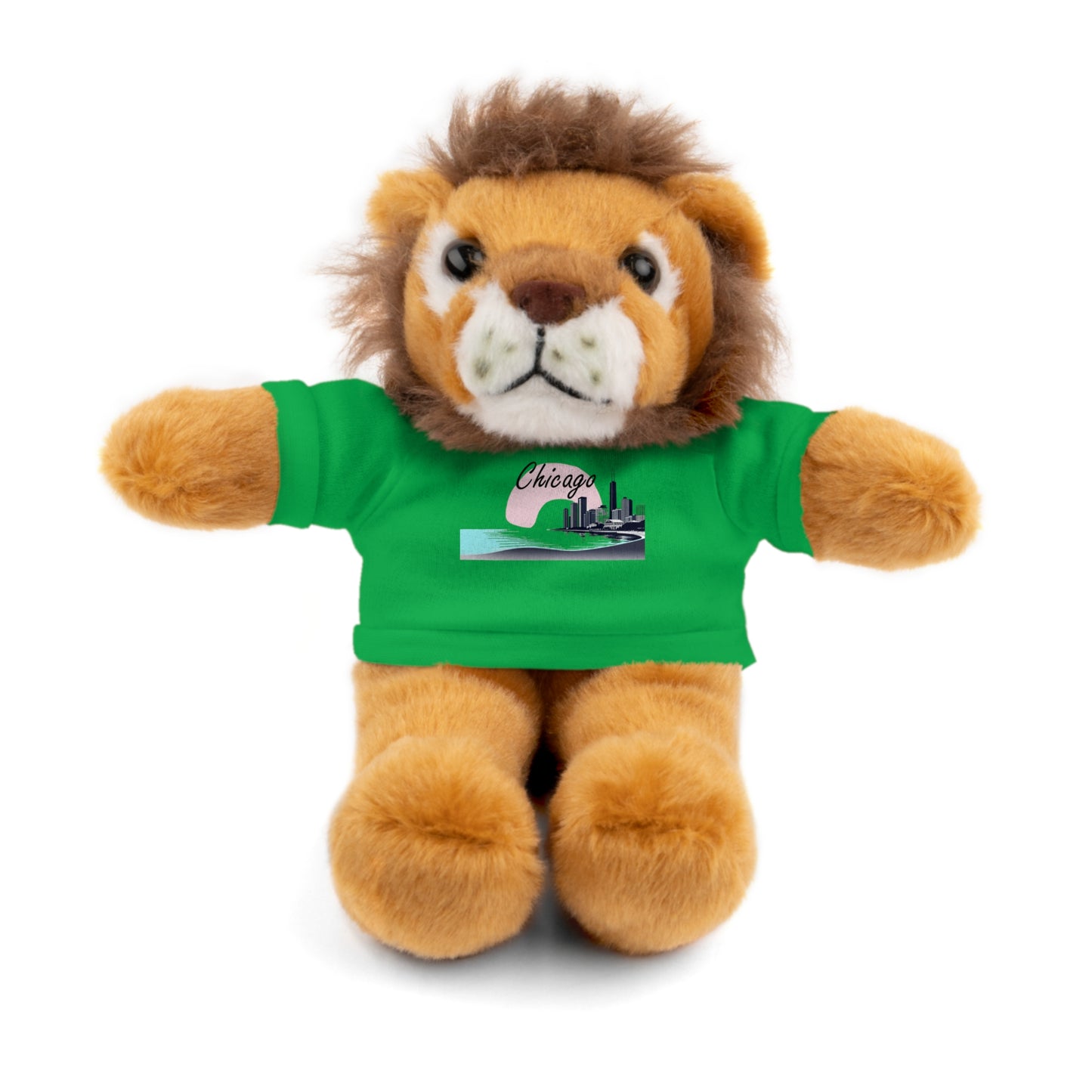 Elegant Chicago Skyline Stuffed Animals with Tee