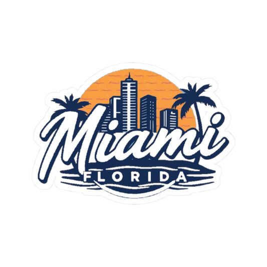 Retro Miami Kiss-Cut Sticker
