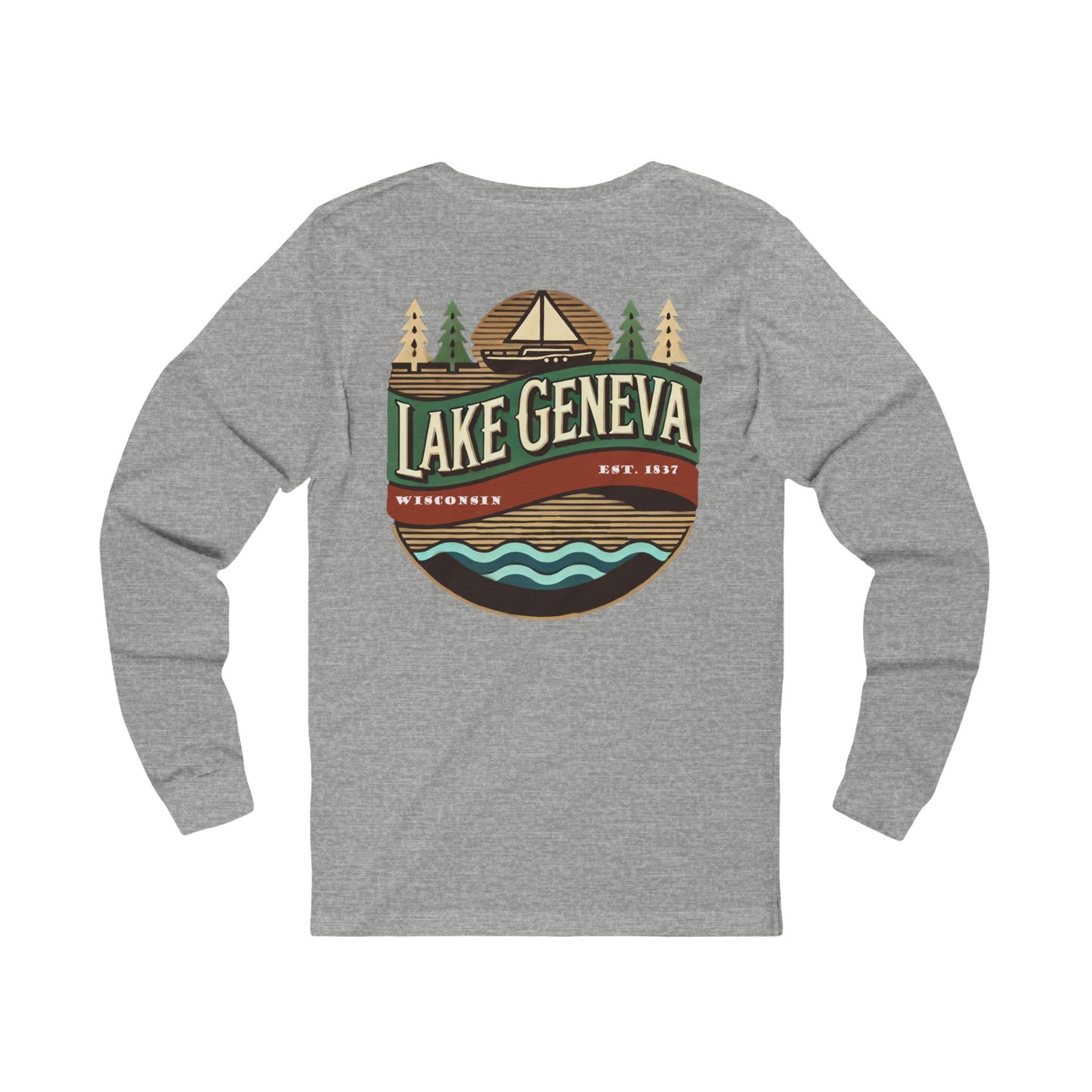 Retro Lake Geneva Unisex Jersey Long Sleeve Tee