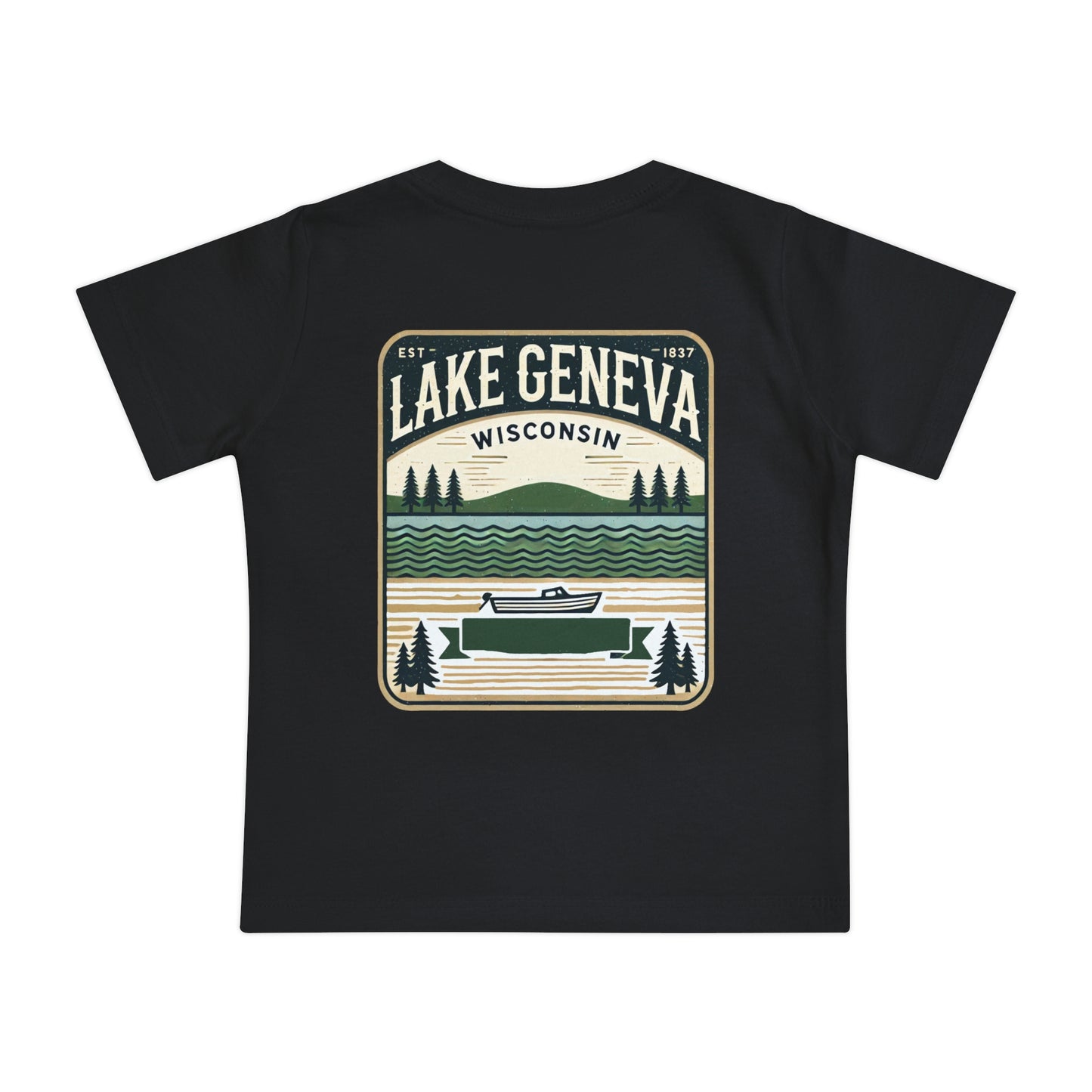 Vintage Lake Geneva Unisex Baby Short Sleeve T-Shirt