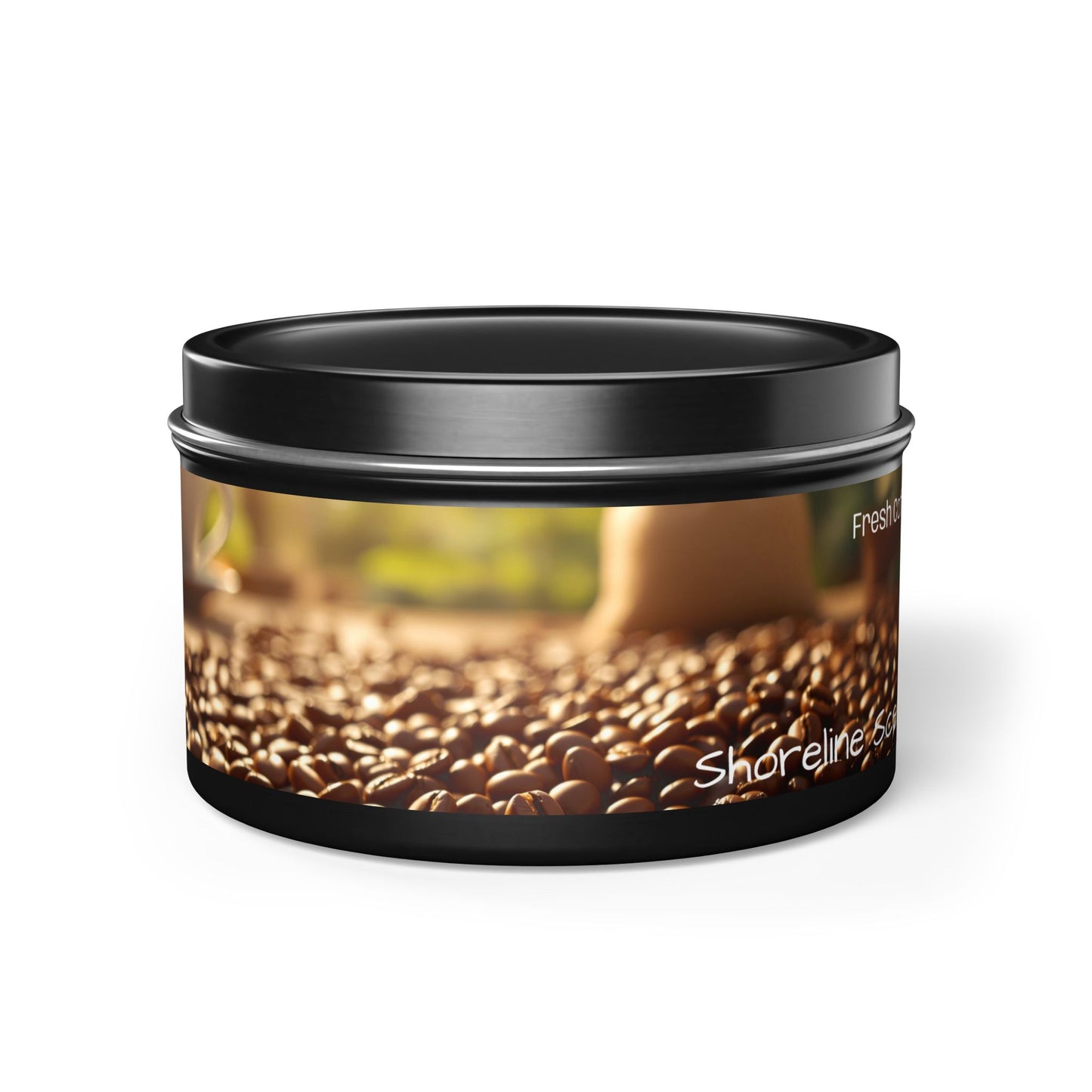 Fresh Coffee Scented Rustic Tin Candle