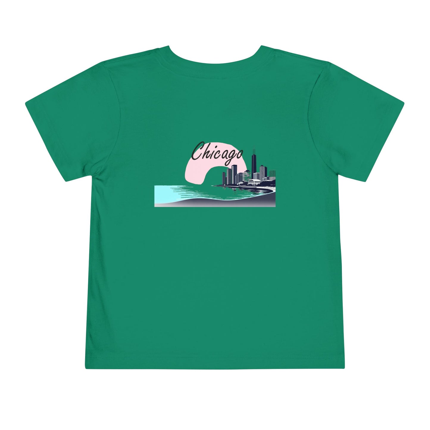 Elegant Chicago Skyline Unisex Toddler Short Sleeve Tee