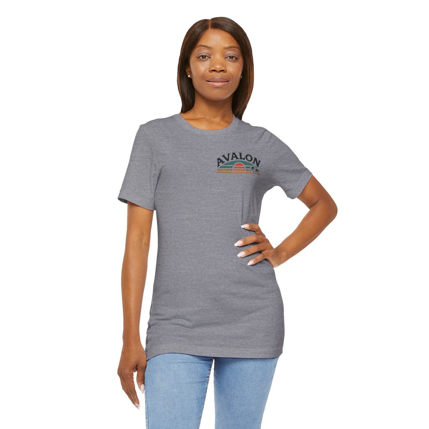 Retro Avalon Sunset Unisex Jersey Tee