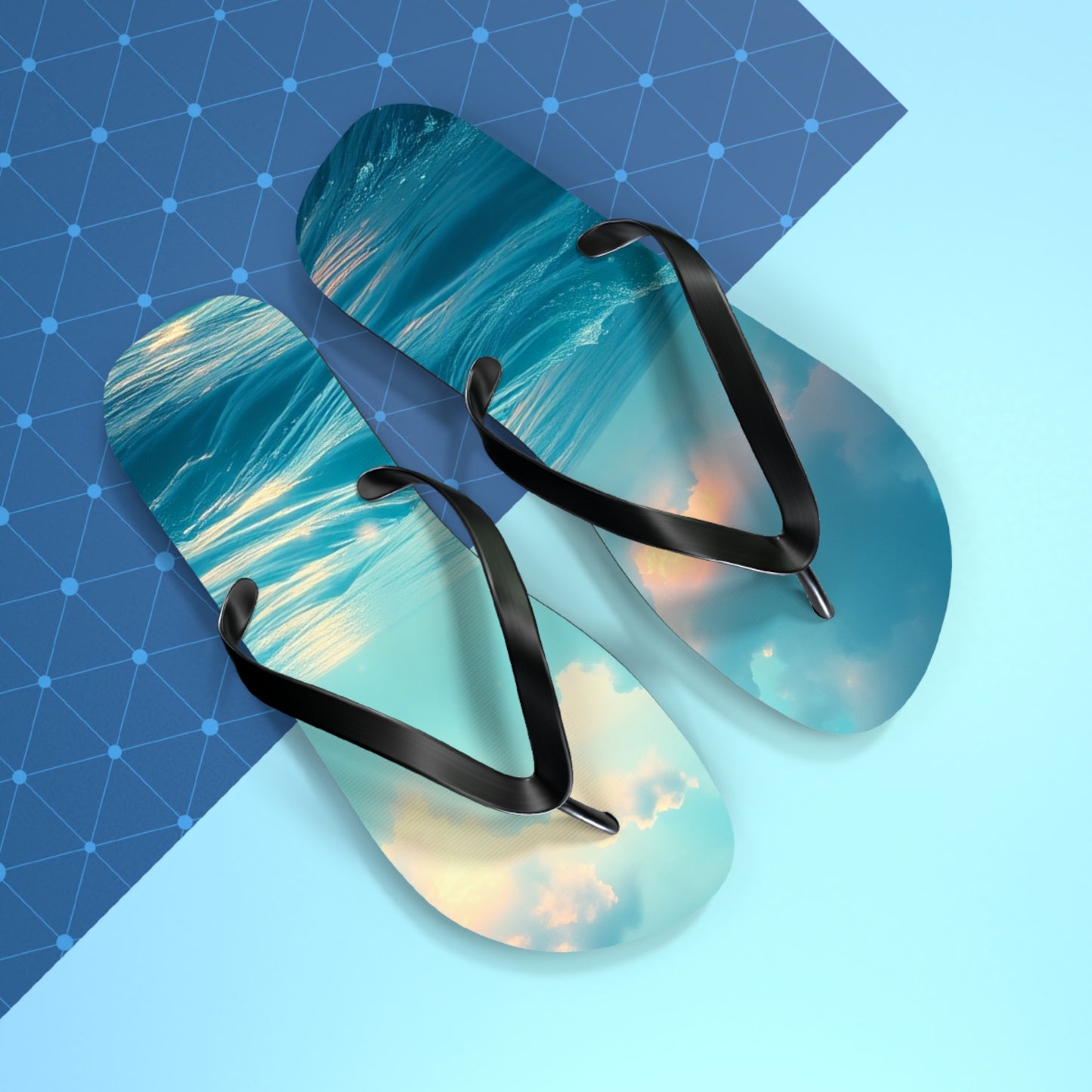 Ocean Waves Flip Flops
