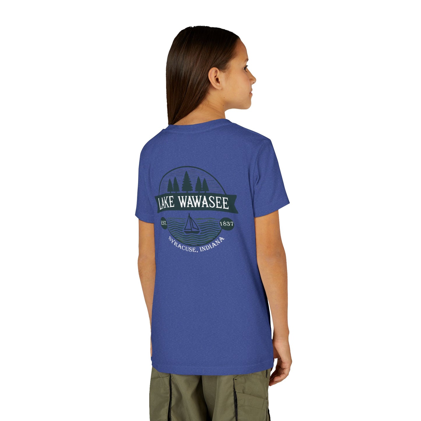 Vintage Lake Wawasee Unisex Youth Short Sleeve Tee