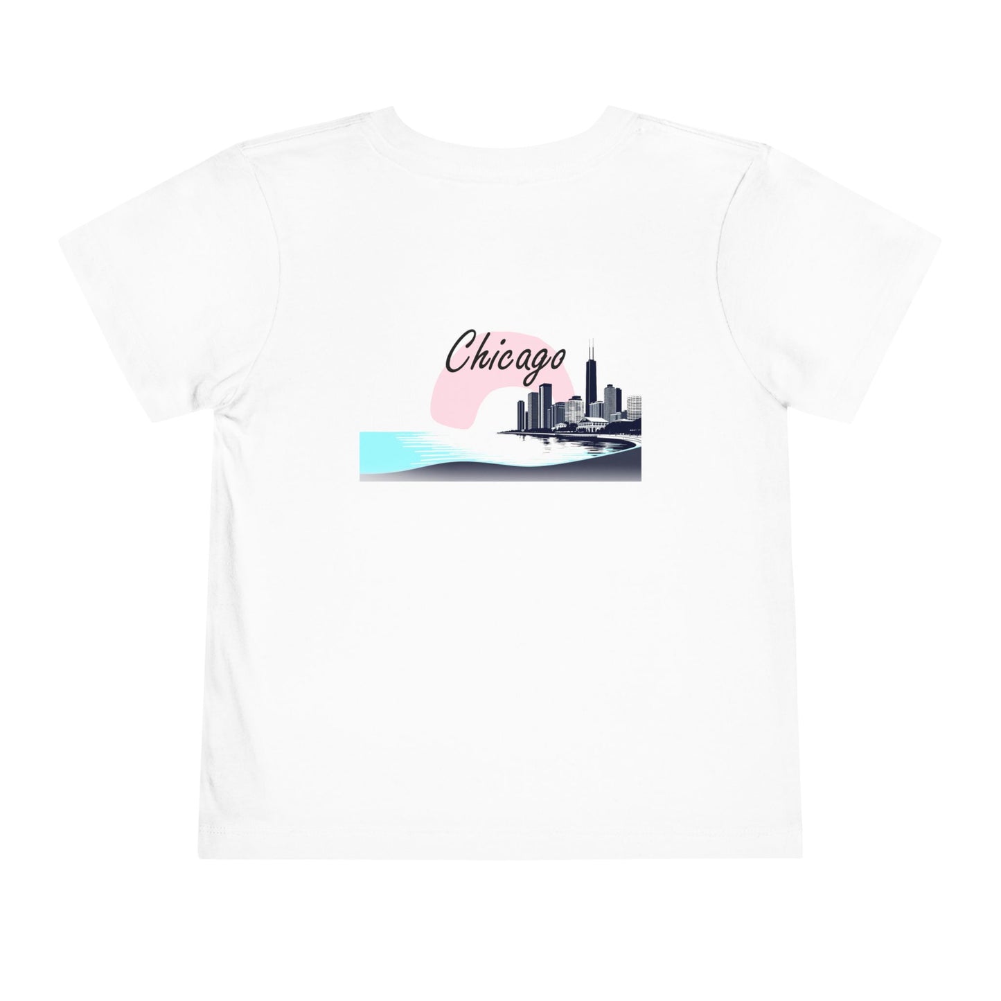 Elegant Chicago Skyline Unisex Toddler Short Sleeve Tee