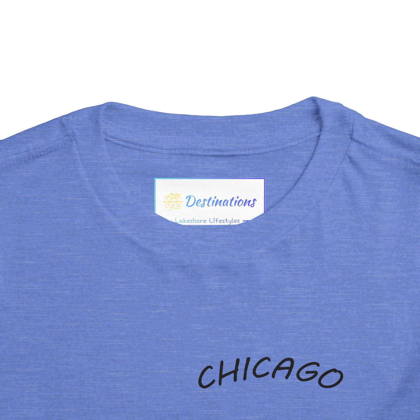 Retro Chicago Sunset Unisex Toddler Short Sleeve Tee