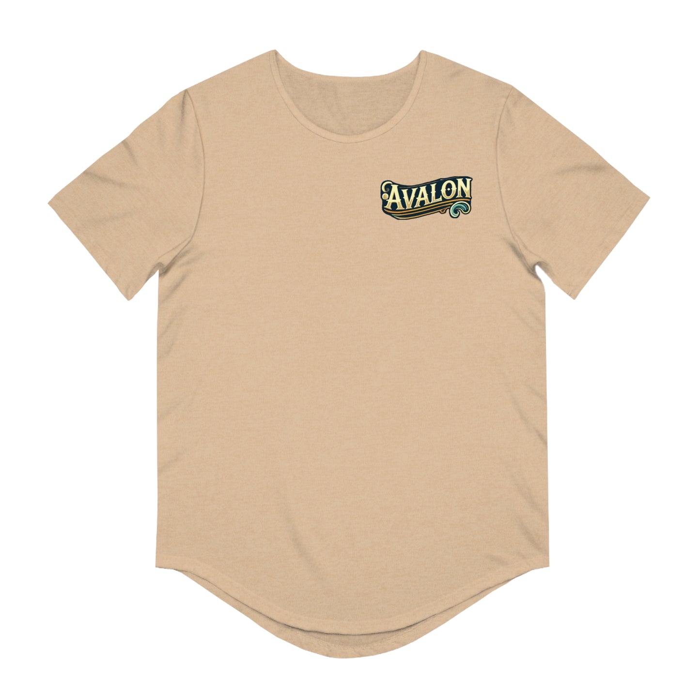 Elegant Avalon Men's Jersey Curved Hem Tee