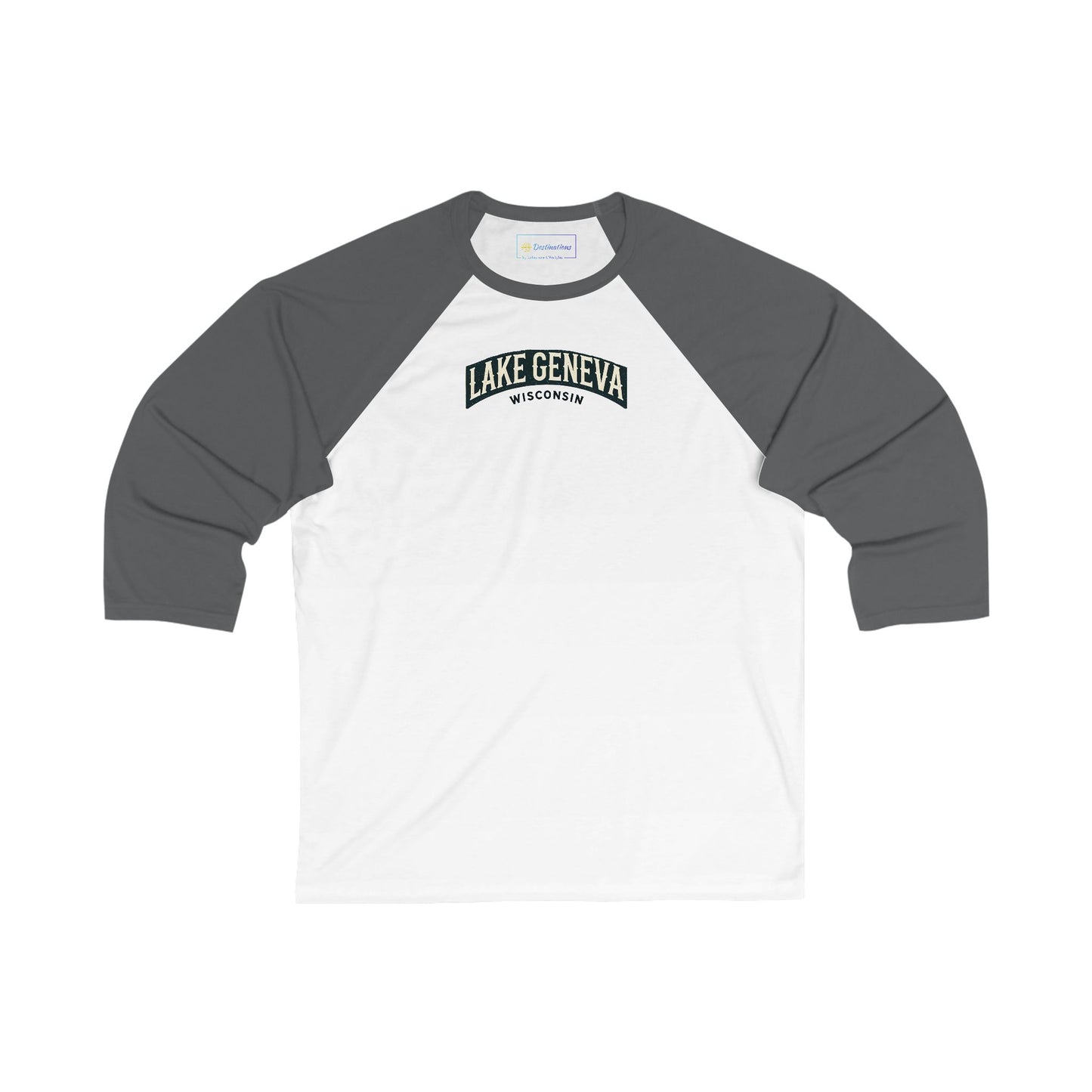 Vintage Lake Geneva Men's 3/4 Sleeve Baseball Tee