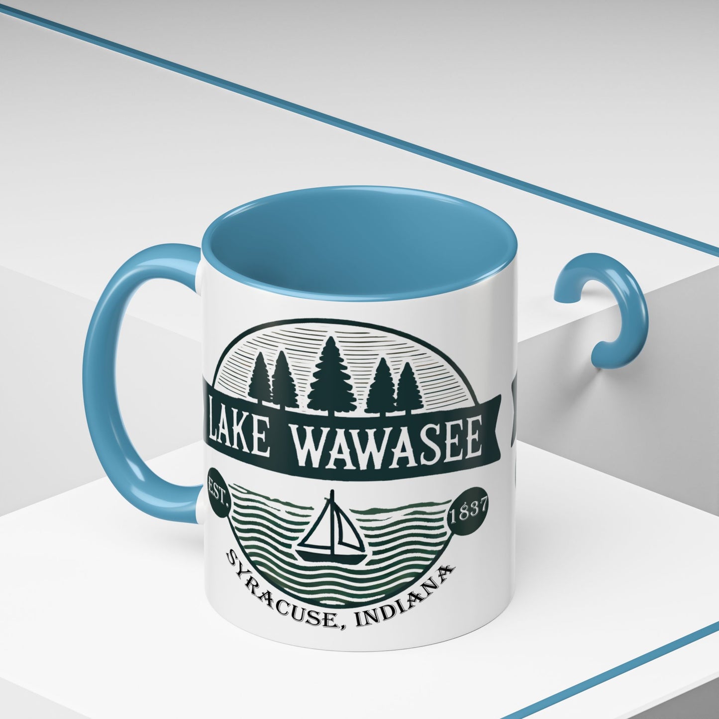 Vintage Lake Wawasee Accent Coffee Mug