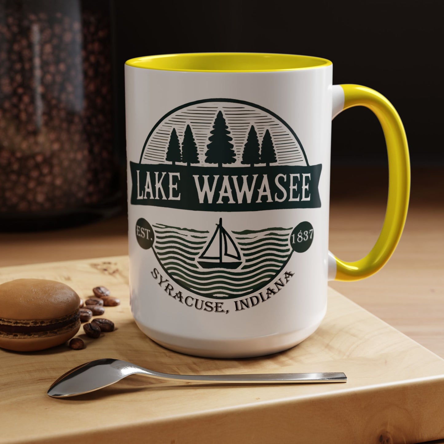 Vintage Lake Wawasee Accent Coffee Mug