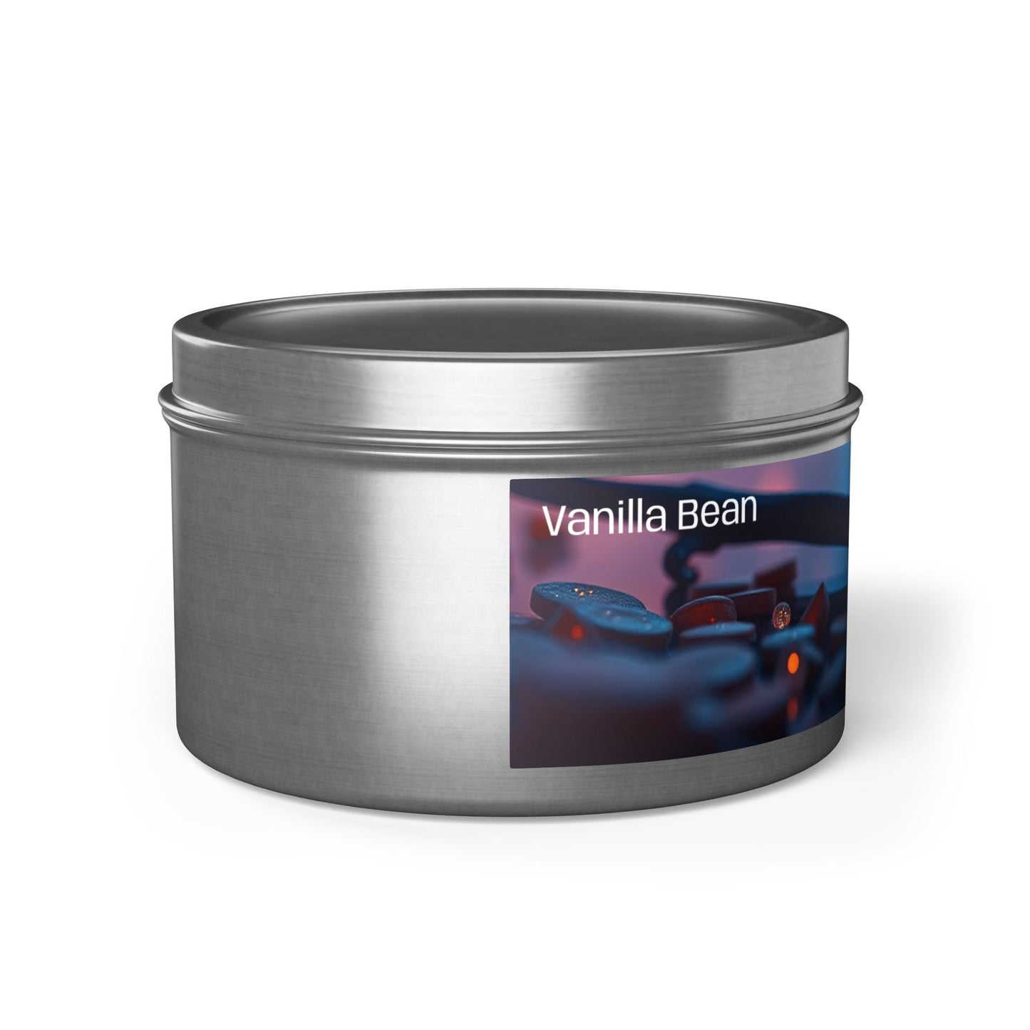 Vanilla Bean Scented Rustic Tin Candle