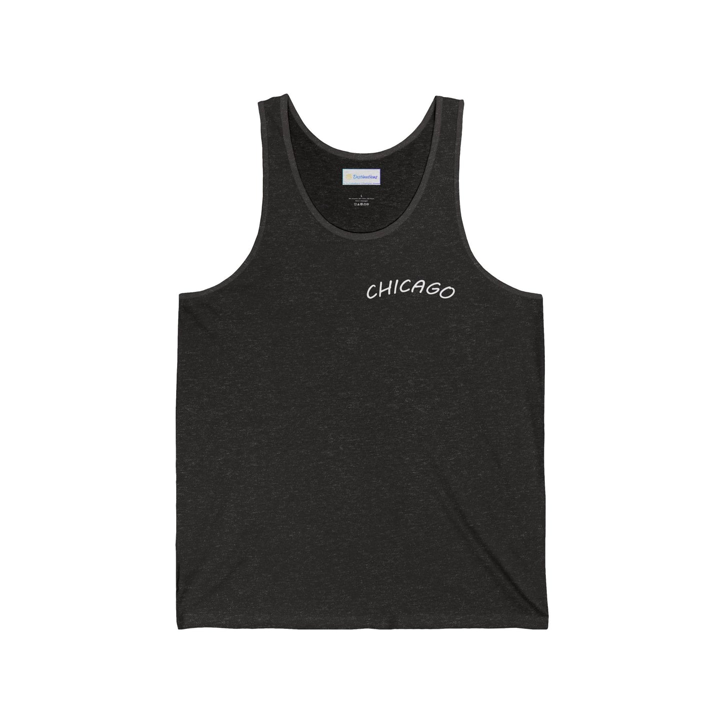 Retro Chicago Sunset Unisex Jersey Tank