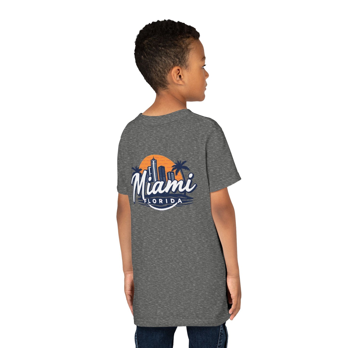 Retro Miami Unisex Youth Short Sleeve Tee