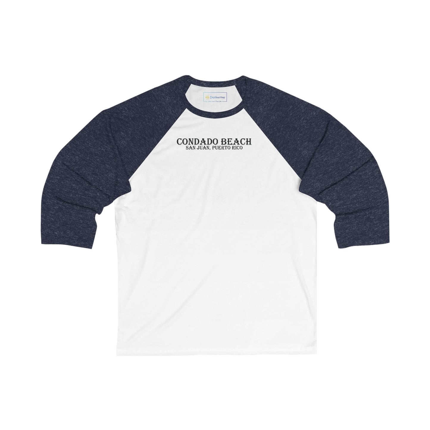 Coastal Vibes Condado Beach Men's 3/4 Sleeve Baseball Tee