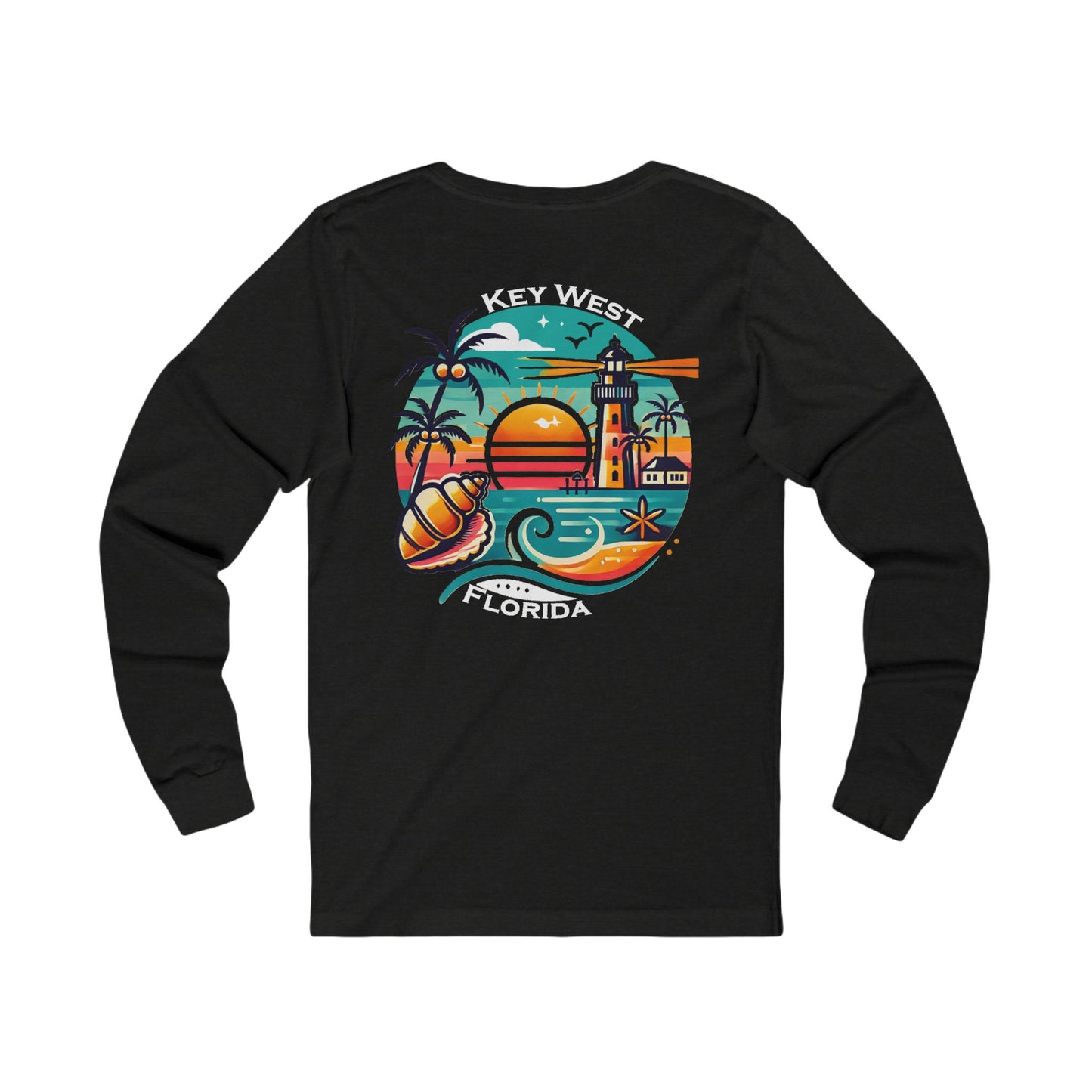 Vibrant Key West Unisex Jersey Long Sleeve Tee