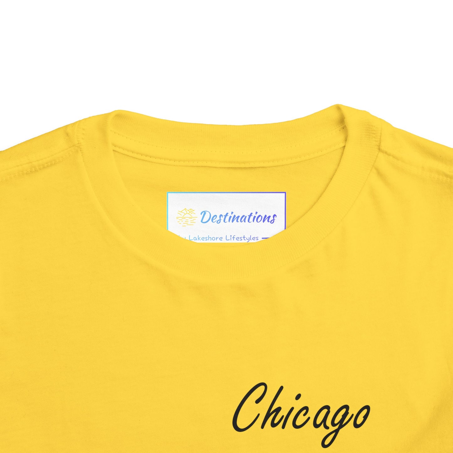 Elegant Chicago Skyline Unisex Toddler Short Sleeve Tee
