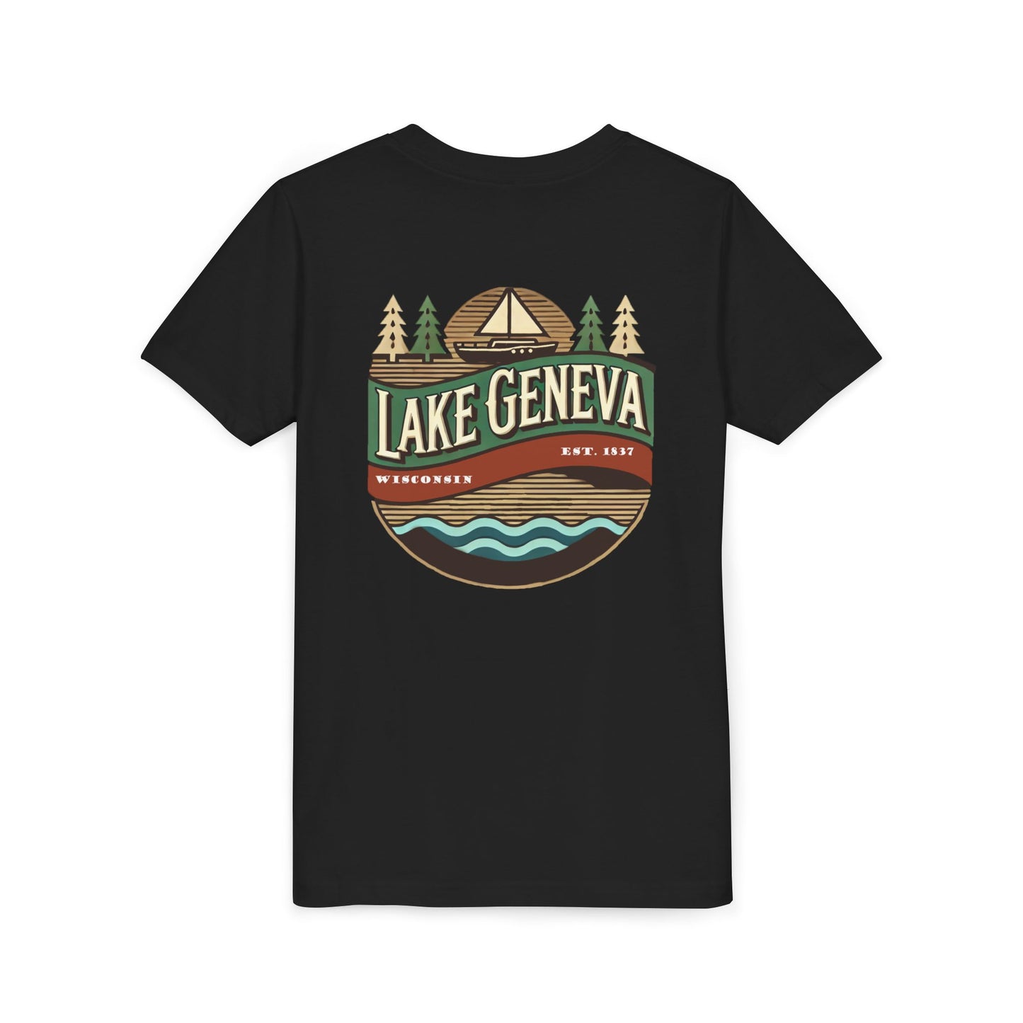 Retro Lake Geneva Unisex Youth Short Sleeve Tee
