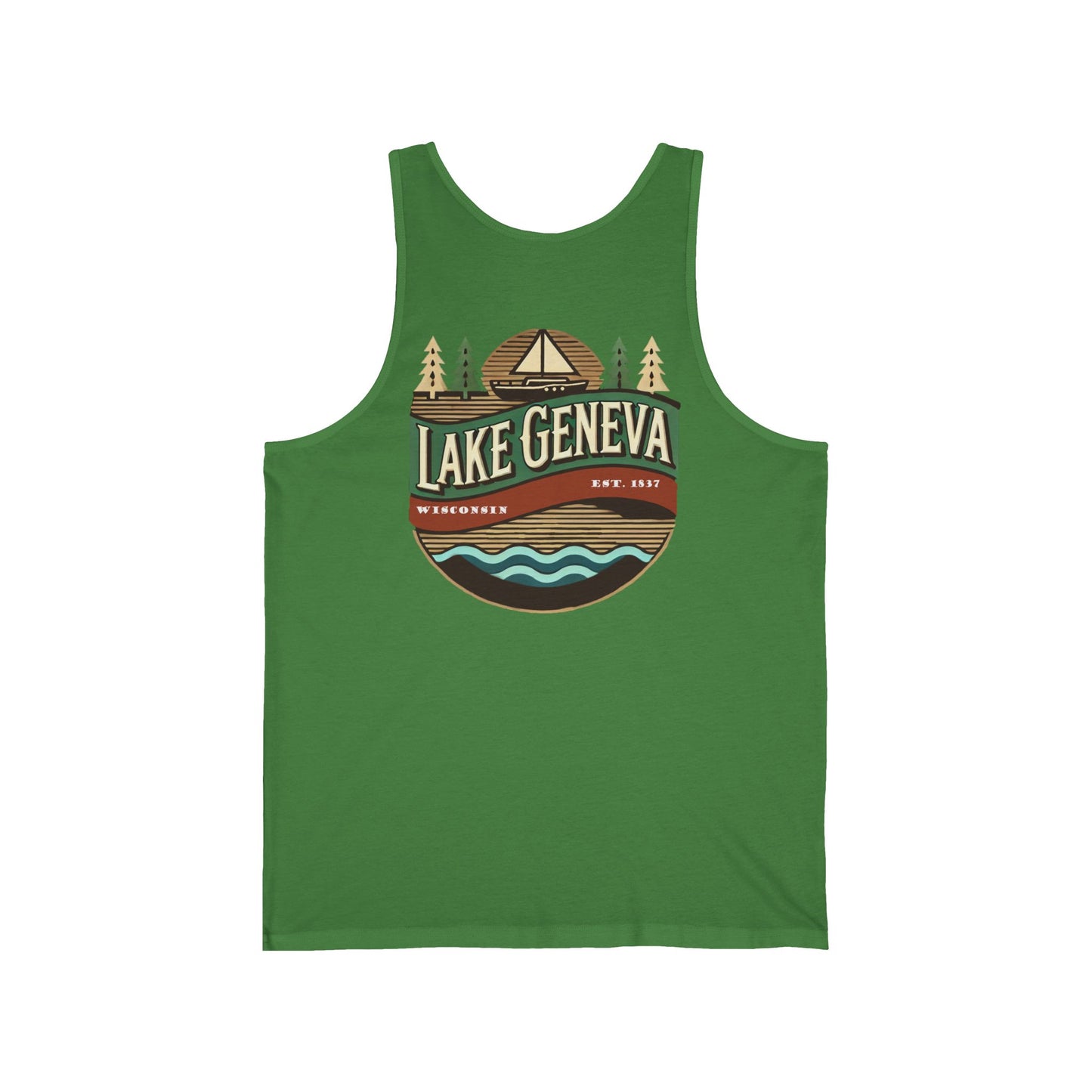 Retro Lake Geneva Unisex Jersey Tank