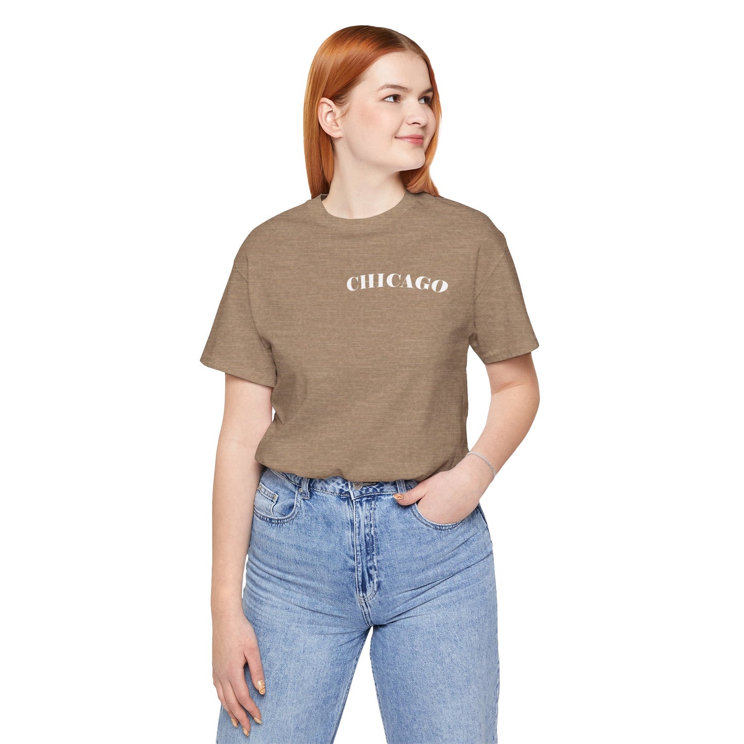 Mystery Noir Chicago Skyline Sunset Unisex Jersey Short Sleeve Tee