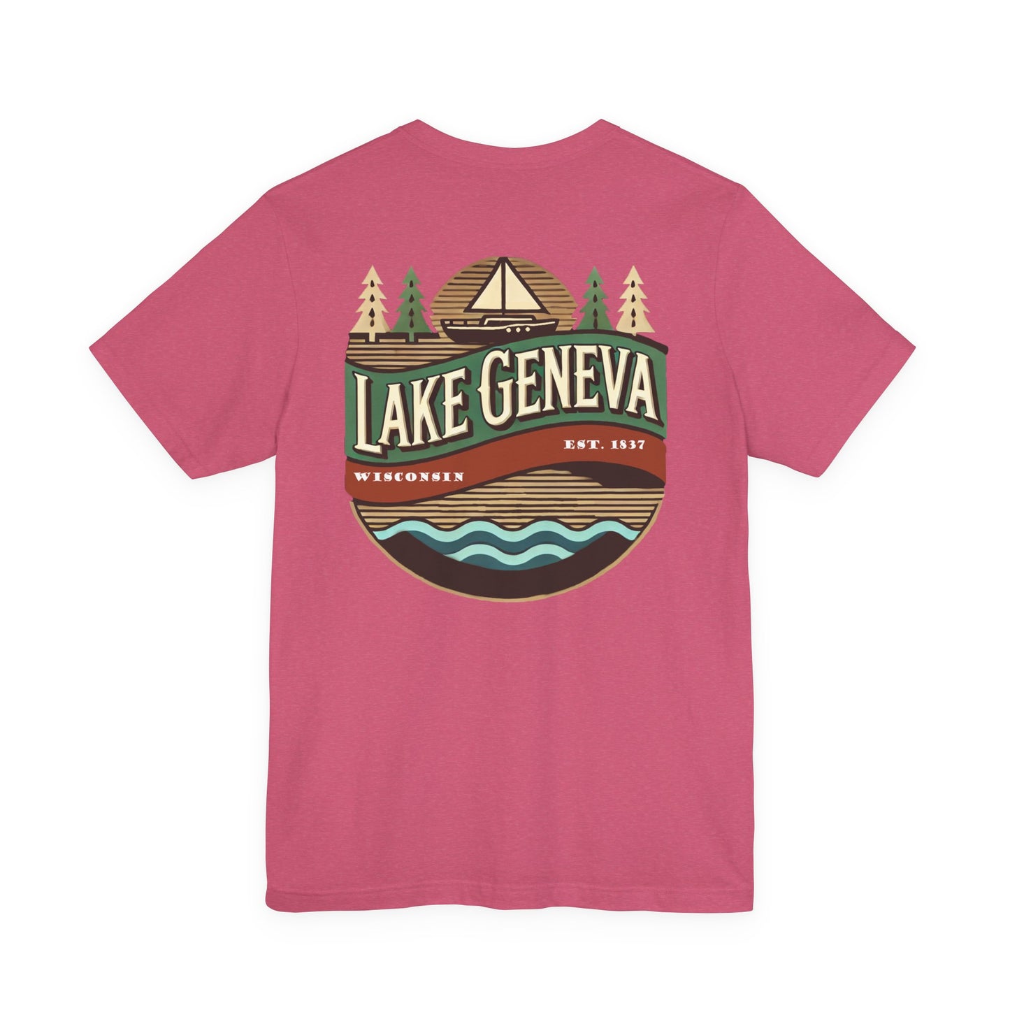 Retro Lake Geneva Unisex Jersey Short Sleeve Tee