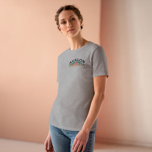 Retro Avalon Sunset Women's Cotton Tee