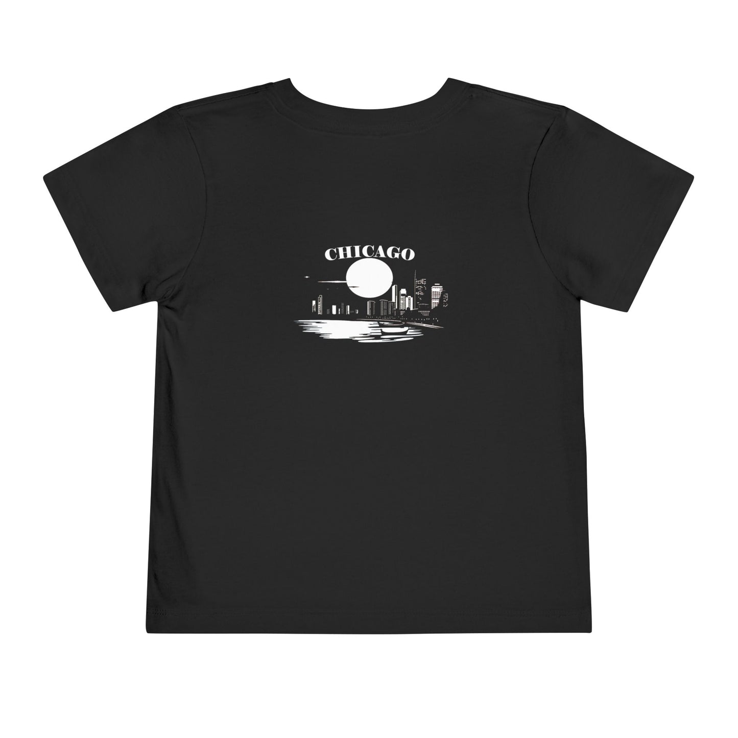 Mystery Noir Chicago Skyline Sunset Unisex Toddler Short Sleeve Tee