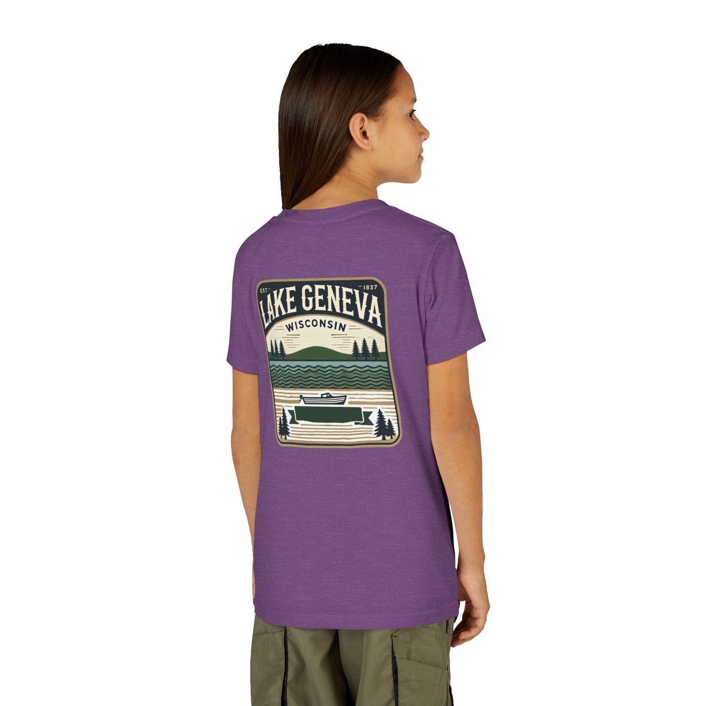 Vintage Lake Geneva Unisex Youth Short Sleeve Tee