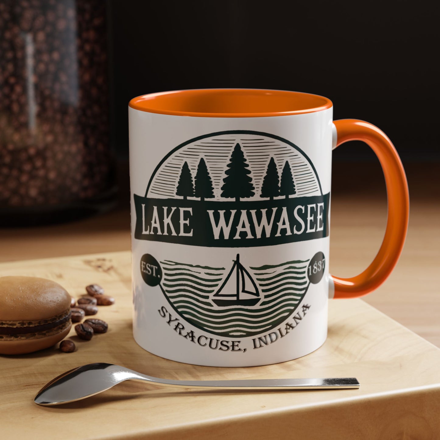 Vintage Lake Wawasee Accent Coffee Mug
