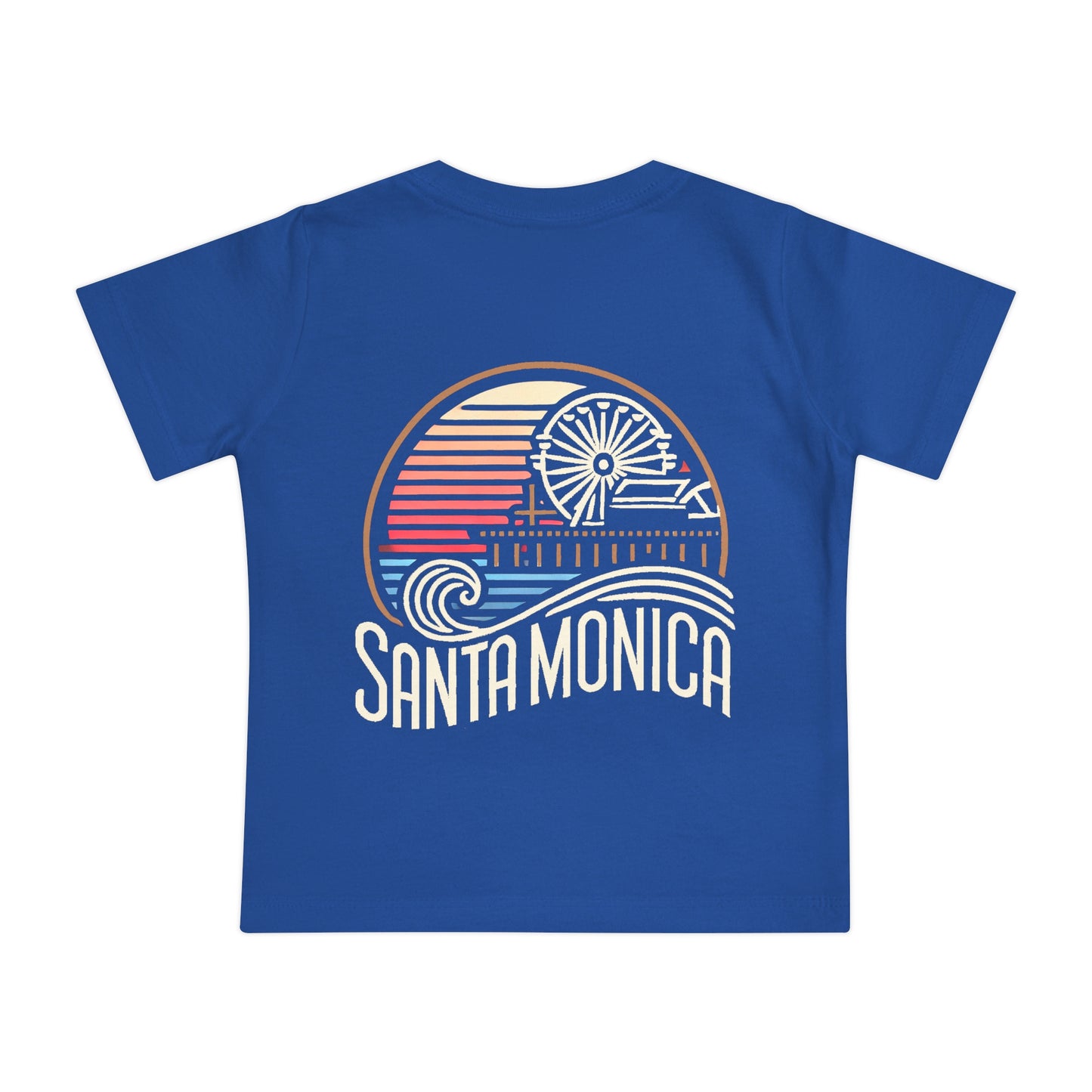 Vibrant Santa Monica Unisex Baby Short Sleeve T-Shirt