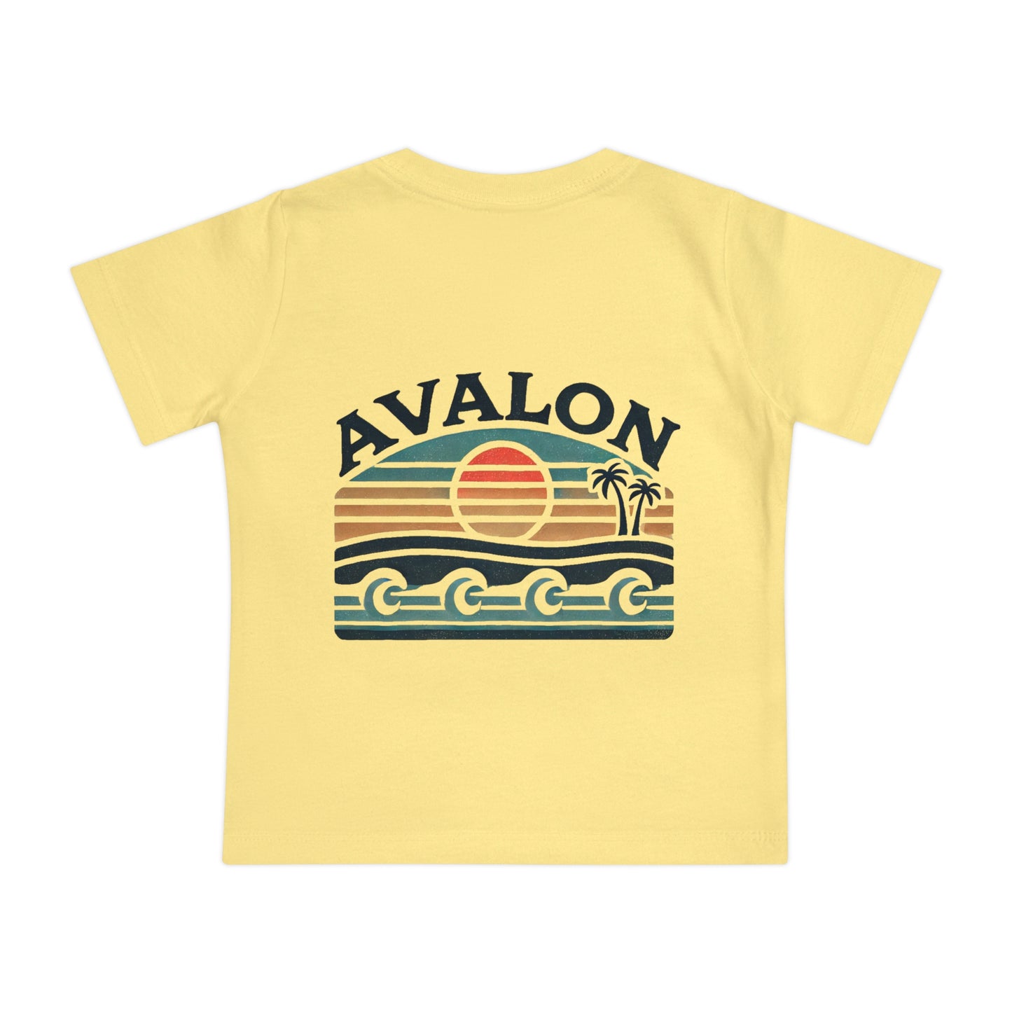 Retro Avalon Sunset Unisex Baby Short Sleeve T-Shirt