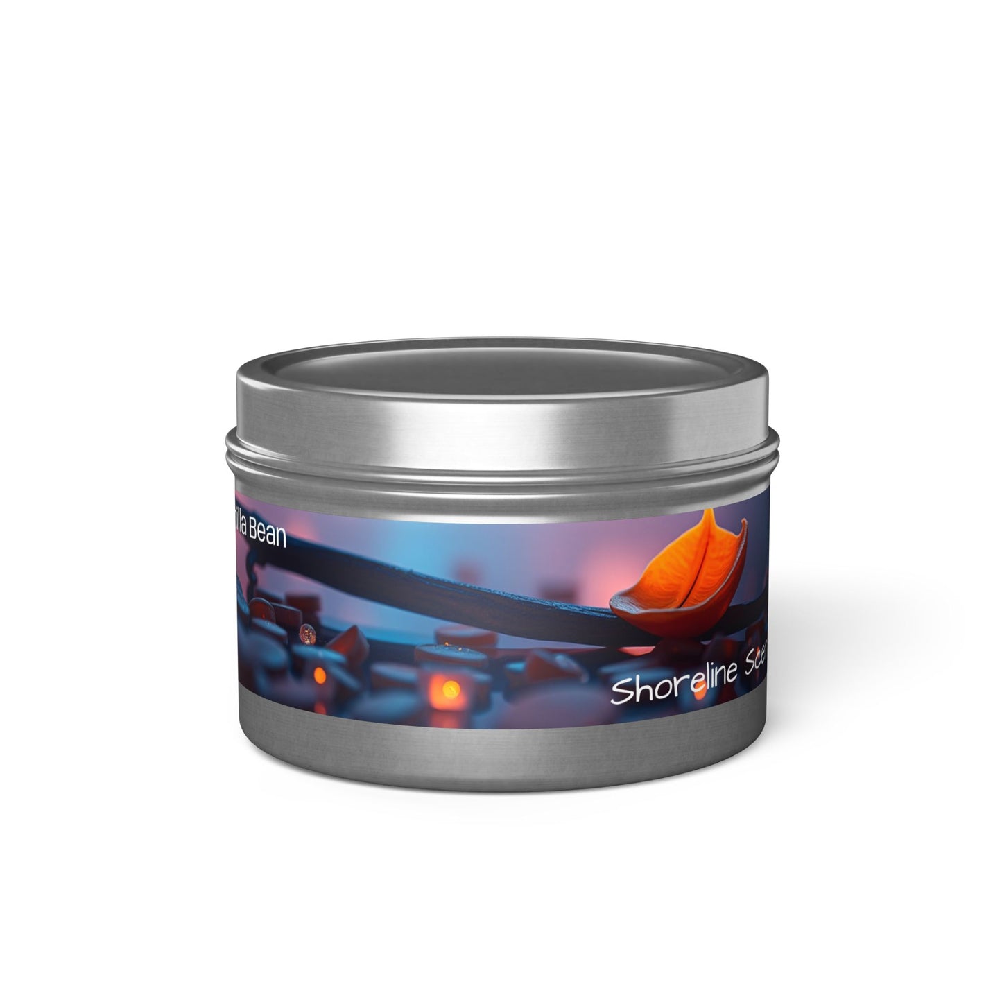 Vanilla Bean Scented Rustic Tin Candle