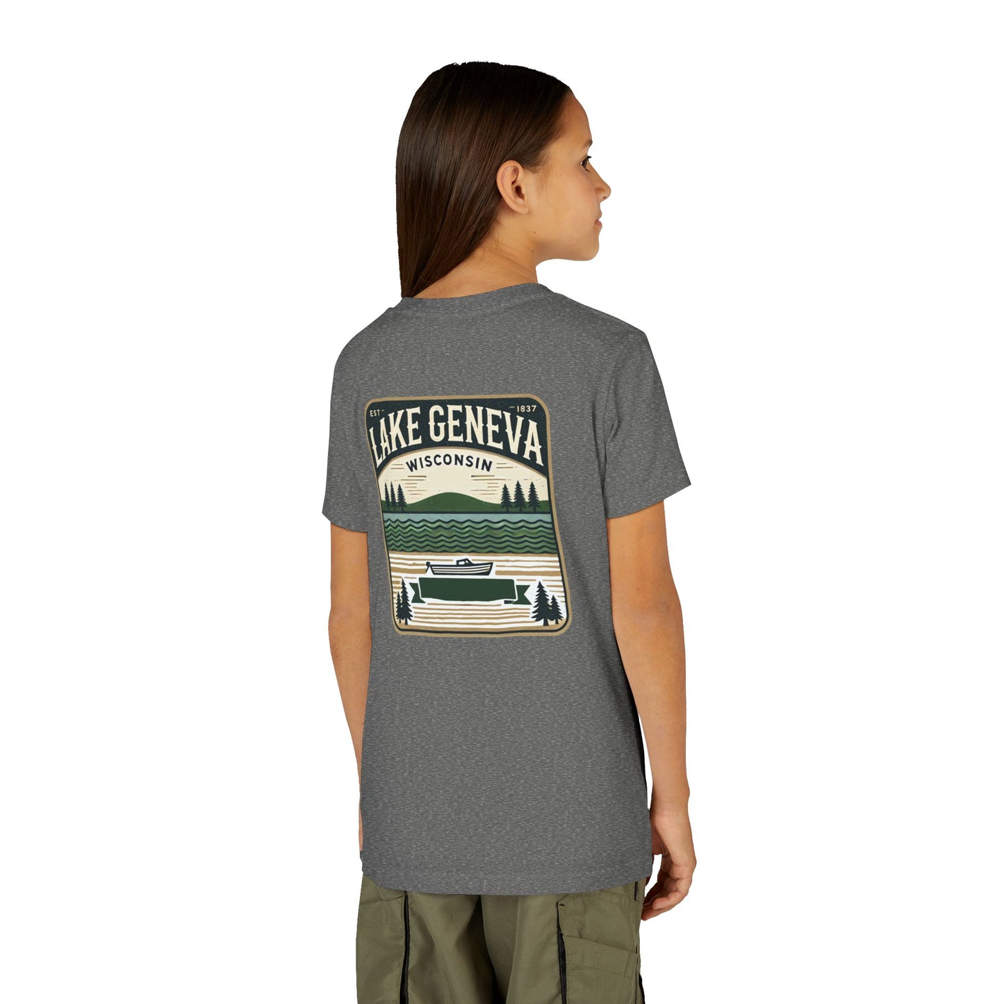 Vintage Lake Geneva Unisex Youth Short Sleeve Tee