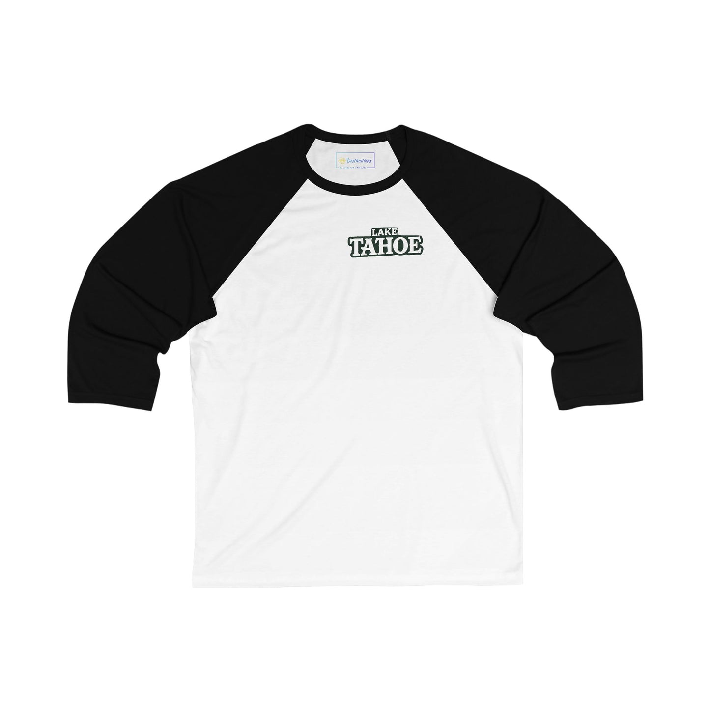 Vintage Lake Tahoe Men's 3/4 Sleeve Baseball Tee