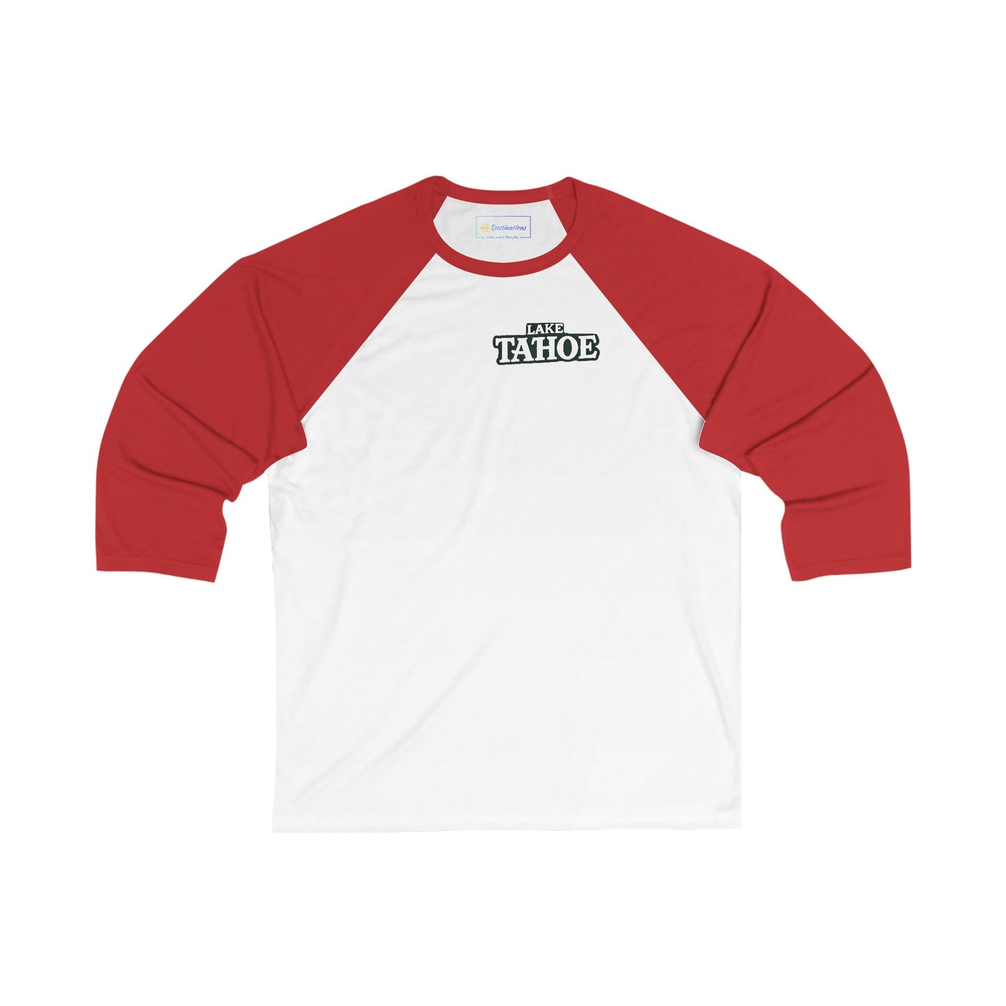 Vintage Lake Tahoe Men's 3/4 Sleeve Baseball Tee